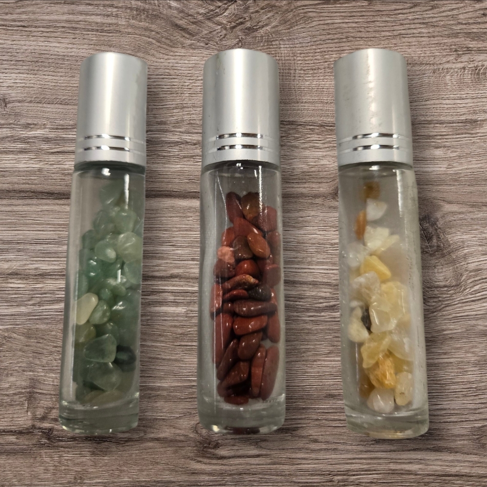 Set of Three Gemstone Roller Bottles